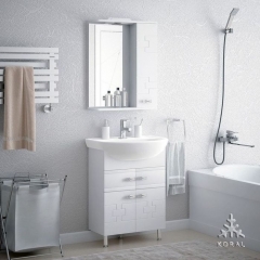 Комплект мебели для ванной Corozo Koral Мелодия 60 Белый